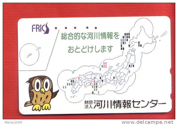 Japan Japon  Telefonkarte Télécarte Phonecard Telefoonkaart  -  Eule Owl Hibou - Uilen