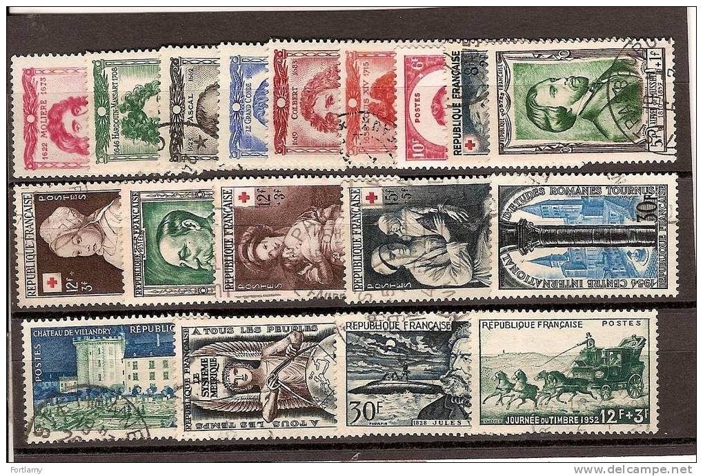 LOT 42 FRANCE OBLITERES - Collections