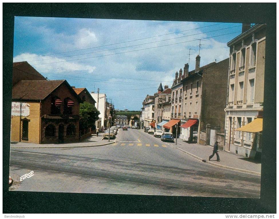 CPSM - Jarny (54) - Rue De La Gare ( Automobile Citroën DS Café Restaurant Au Petit Hôtel EUROP PIEERON ) - Jarny