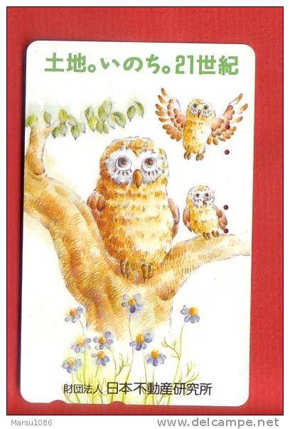 Japan Japon  Telefonkarte Télécarte Phonecard Telefoonkaart  -  Eule Owl Hibou - - Uilen