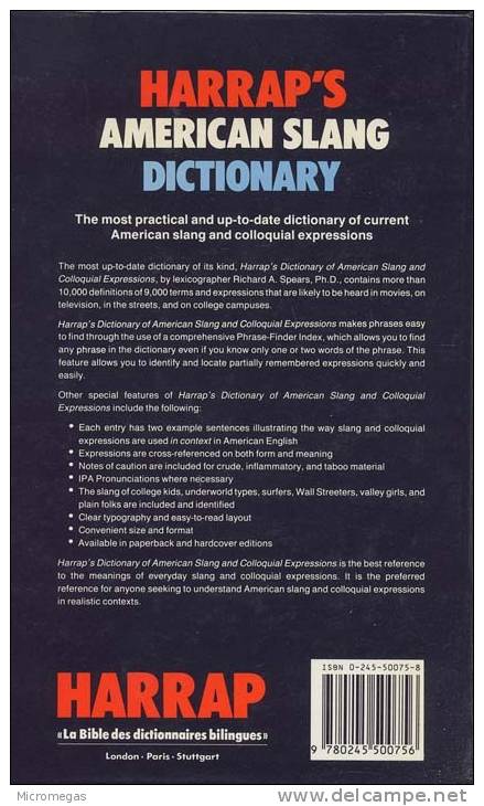 Harrap's American Slang Dictionary - Kultur