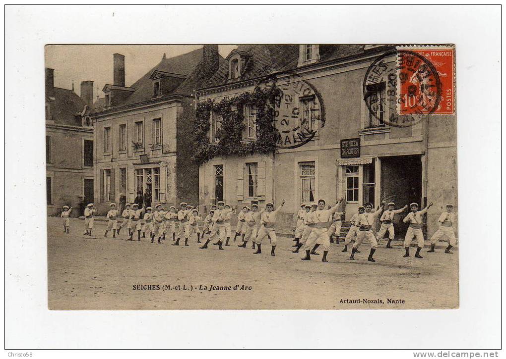 49 SEICHES  La Jeanne D'Arc   Gymnastique  Charcutier Stenoza  Sport - Seiches Sur Le Loir