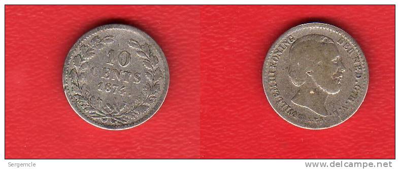 Monnaie RARISSIME  (SWORD PRIVY MARK) 1874 Ref KM 80 - 1849-1890: Willem III.