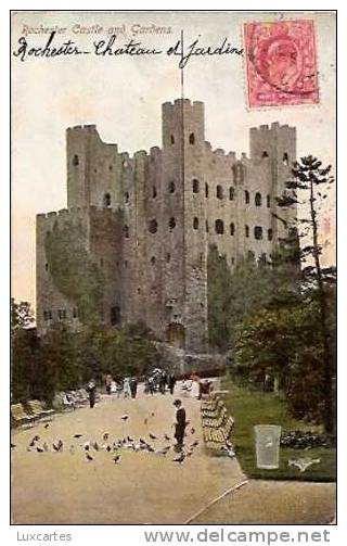 ROCHESTER CASTLE AND GARDENS. - Rochester