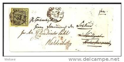 Wtb118/ WÜRTTEMBERG -  Stuttgart-Waldenburg-Stut Tgart 1856, Mi. 2 B - Brieven En Documenten