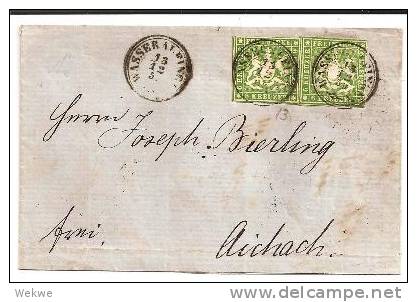 Wtb121/  WÜRTTEMBERG - Wasseralfingen 1859 Mi. 13 (2) Brief Mit Inhalt - Lettres & Documents