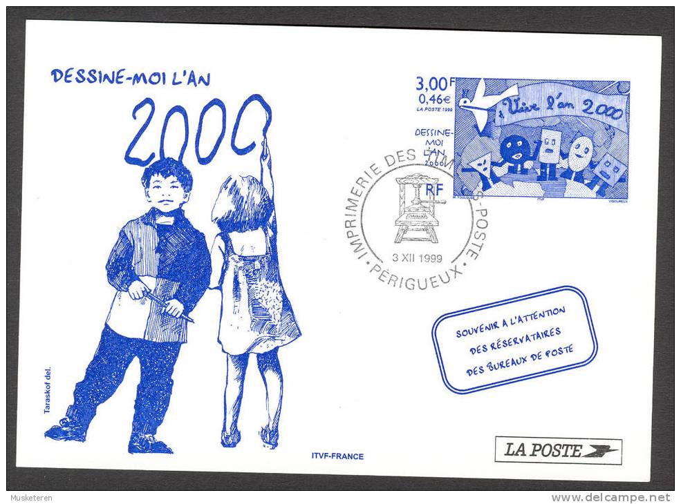 France Postal Stationery Carte Postale PostKarte Cartolina Postale 1999 Vive L´an 2000 - Official Stationery
