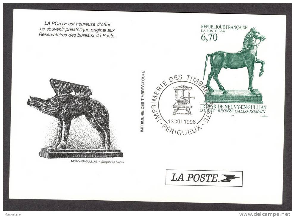 France Postal Stationery Carte Postale PostKarte Cartolina Postale 1996 Trésor De Neuvy-en-Sullias - Pseudo-entiers Officiels