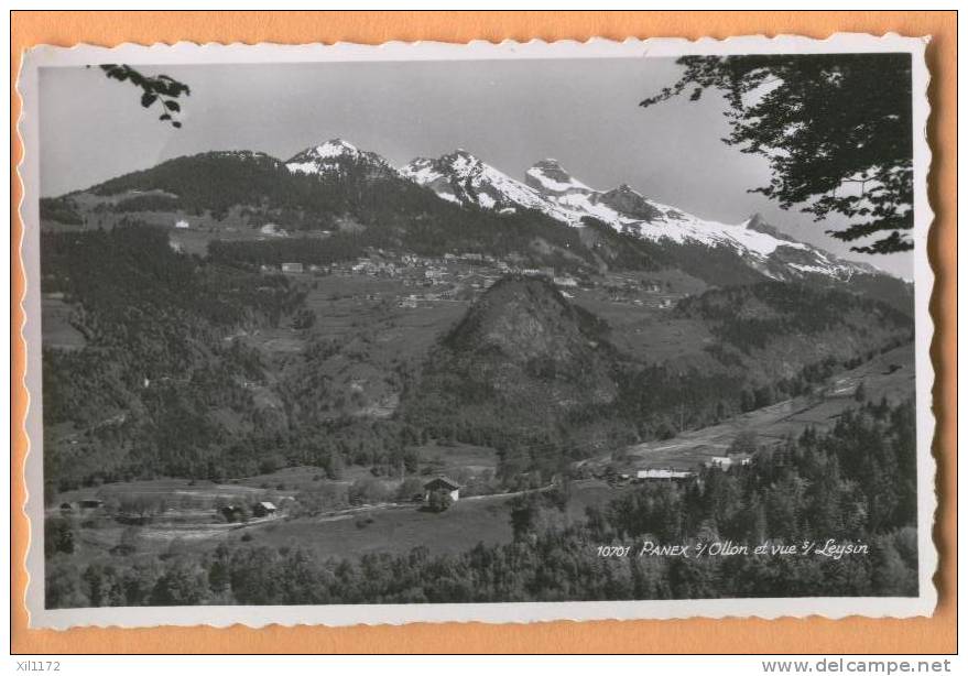 E015 Panex Sur Ollon Et Vue Sur Leysin. Editeur Béroud Panex Date Illisible Vers Cudrefin. - Cudrefin