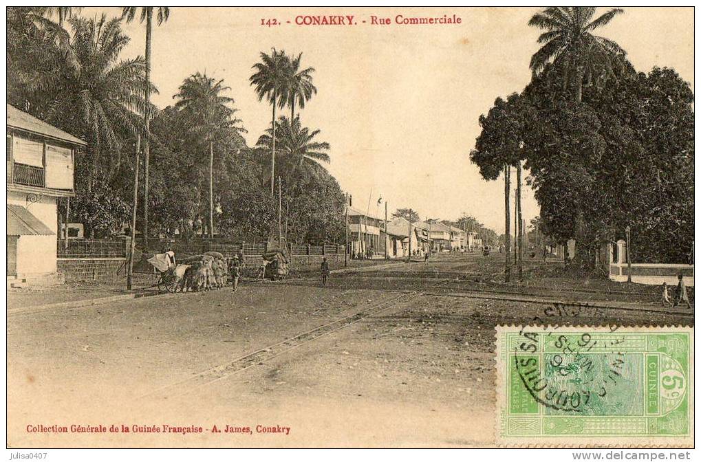 CONAKRY (Guinée) Rue Commerciale Petite Animation - Guinée Française