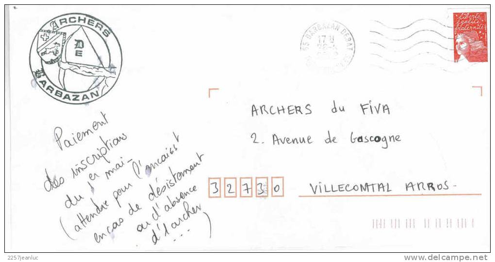 Lot  11 Lettres Marques Postal Timbres Ou Blason Theme Archerie Ou Tir A L'arc - Bogenschiessen