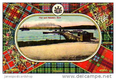 TARTANS Various Border - Pier & Steamers At ROW - Argyll - SCOTLAND - Argyllshire