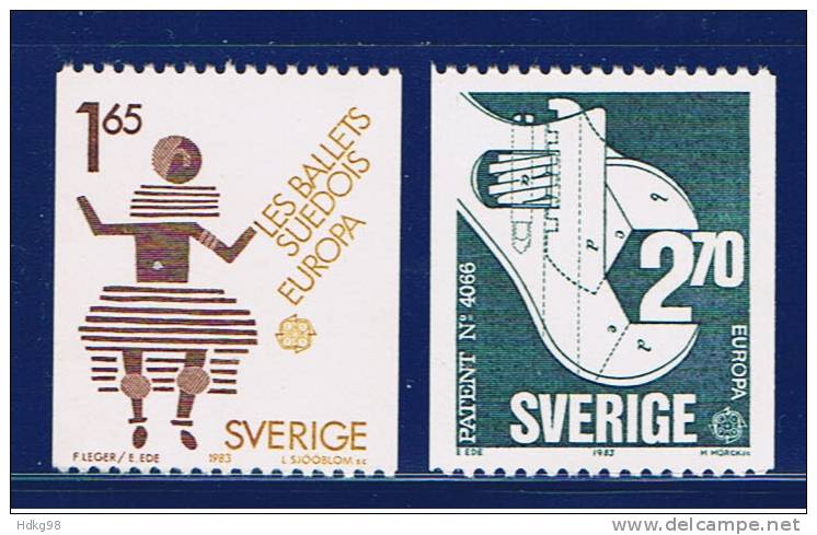 S Schweden 1983 Mi 1237-38 EUROPA - Usados