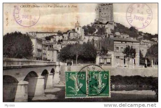 26 Crest Vue Generale Et Le Pont - Crest