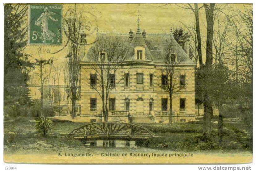 14 LONGUEVILLE. (Calvados) - Château De Besnard , Façade Principale . " état " - Sonstige & Ohne Zuordnung