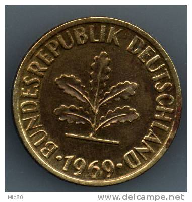 Allemagne 10 Pfennig 1969 D Sup - 10 Pfennig