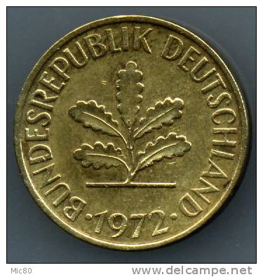 Allemagne 10 Pfennig 1972 D Ttb - 10 Pfennig