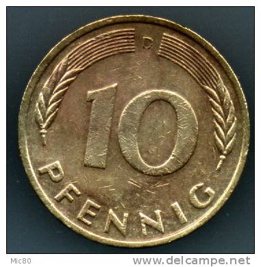 Allemagne 10 Pfennig 1977 D Sup - 10 Pfennig