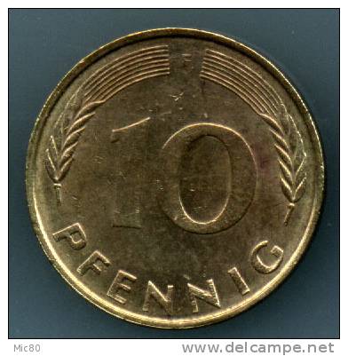 Allemagne 10 Pfennig 1980 F Sup - 10 Pfennig