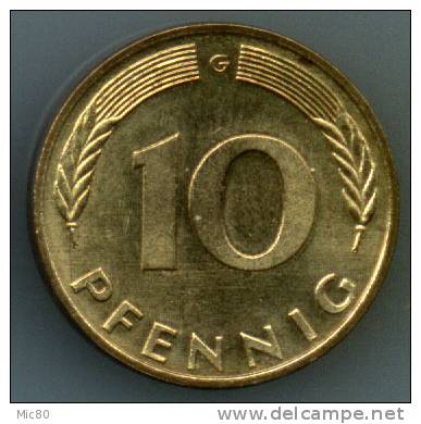 Allemagne 10 Pfennig 1980 G Sup - 10 Pfennig