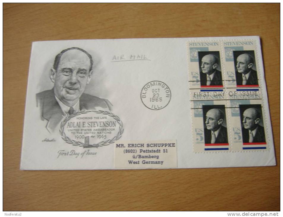 USA: FDC Adlai E.Stevenson (1965) - 1961-1970