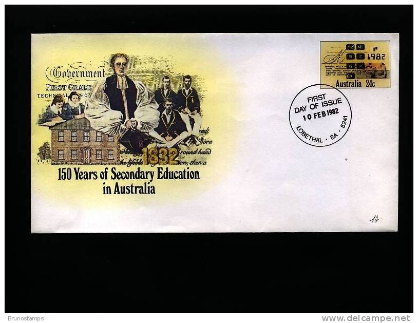 AUSTRALIA - 1982 150th ANN.OF SECONDARY EDUCATION PRESTAMPED ENVELOPE FDI - Postal Stationery