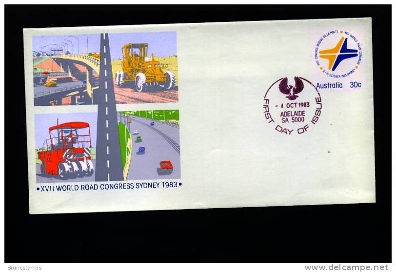 AUSTRALIA - 1983 XVII WORLD ROAD CONGRESS  PRESTAMPED ENVELOPE FDI - Postal Stationery