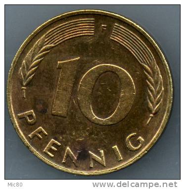 Allemagne 10 Pfennig 1989 F Ttb - 10 Pfennig