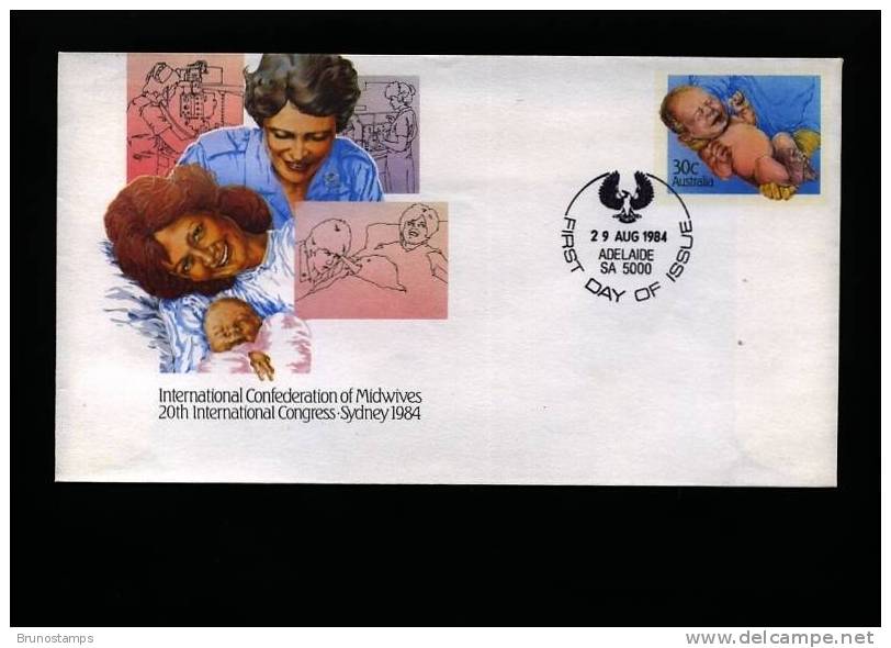 AUSTRALIA - 1984 CONF. OF MIDWIWES CONGRESS PRESTAMPED ENVELOPE FDI - Entiers Postaux