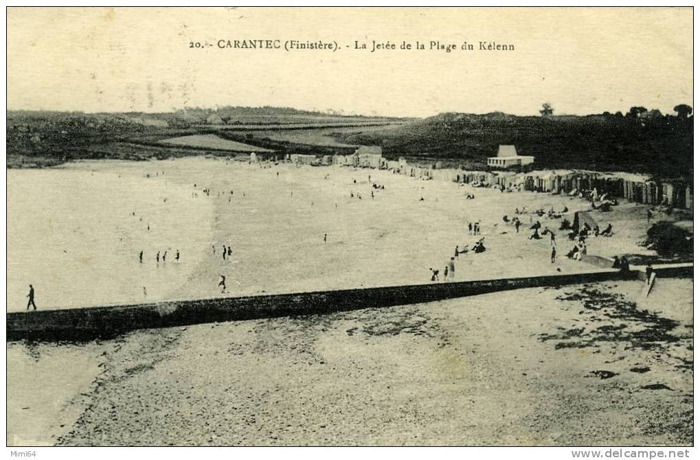 29 . CARANTEC . LA JETEE . DE LA PLAGE DU KELENN . - Carantec