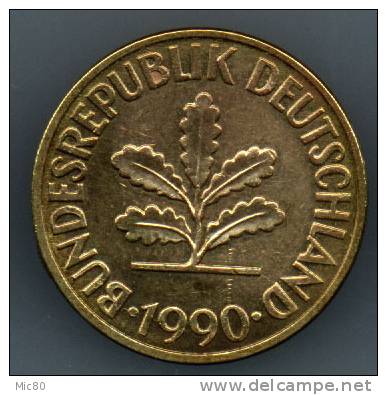 Allemagne 10 Pfennig 1990 G Sup+ - 10 Pfennig