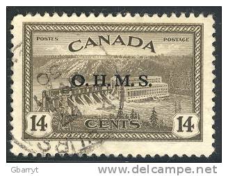 Canada Unitrade O7  Used VF Hydro Electric Plant - Overprinted