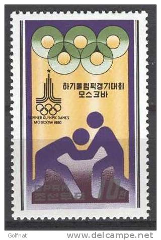 COREE DU NORD JO 1980 LUTTE - Wrestling