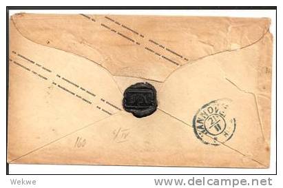 Pre222/   PREUSSEN - Brief Mit TWISTRINGEN, Hannover-Stempel,nach Verwendet Auf Pr.-Ganzsache Bilbao - Postal  Stationery