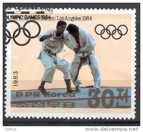 COREE DU NORD   JO LOS ANGELES 1984 OBLITERE JUDO - Judo