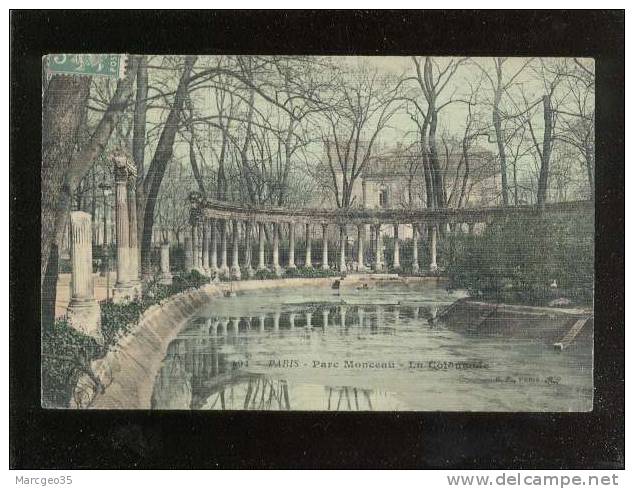 Paris Parc Monceau La Colonnade  édit.B.F. N° 591 Couleur Toilée   Belle Carte - Arrondissement: 17