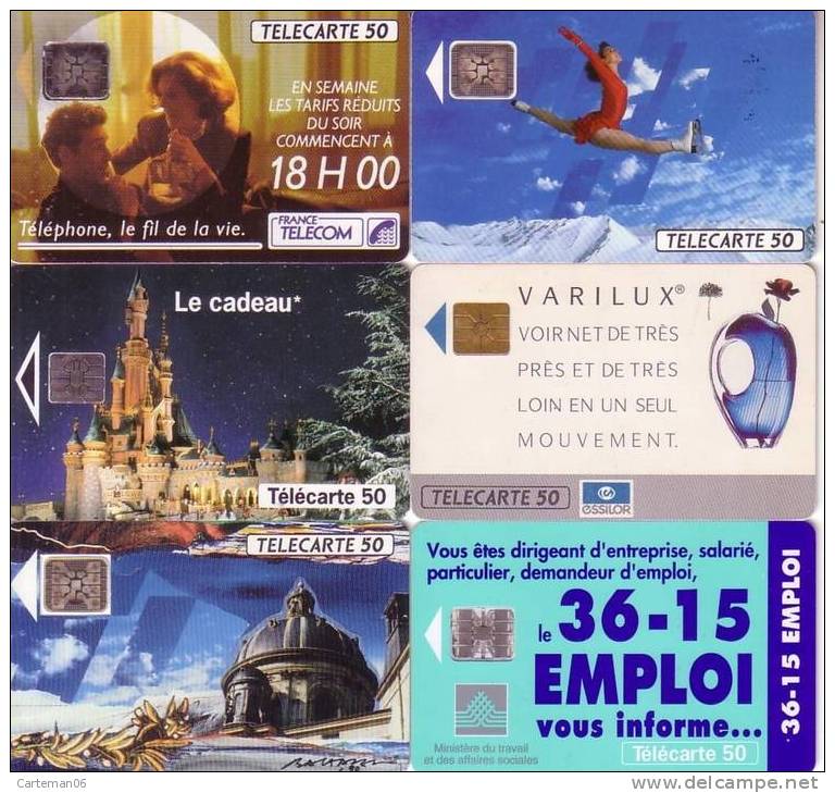 Télécarte - Lot De 6 Cartes Divers (voir Scan) - Sammlungen