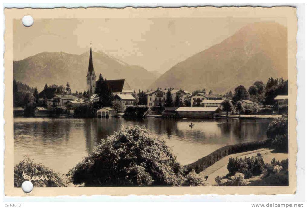 FOTO RUPFLIN TEGERNSEE Cartolina  Viaggiata In Discrete Condizioni Con Due Fori Per Album(   Vedi Foto ) - Tegernsee