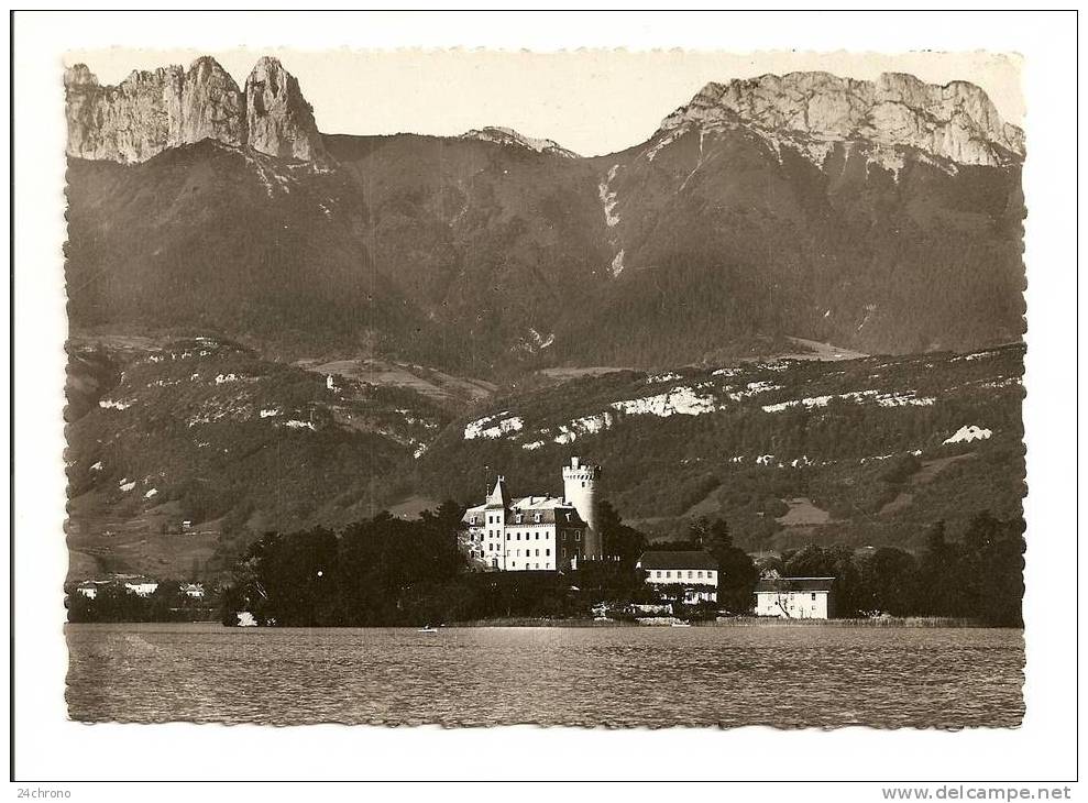 Lac D´ Annecy: Chateau De Duingt Et Dents De Lanfon (09-391) - Duingt