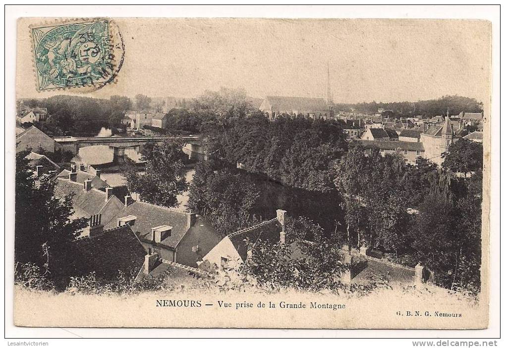 NEMOURS SEINE ET MARNE VUE PRISE DE LA GRANDE MONTAGNE - Nemours