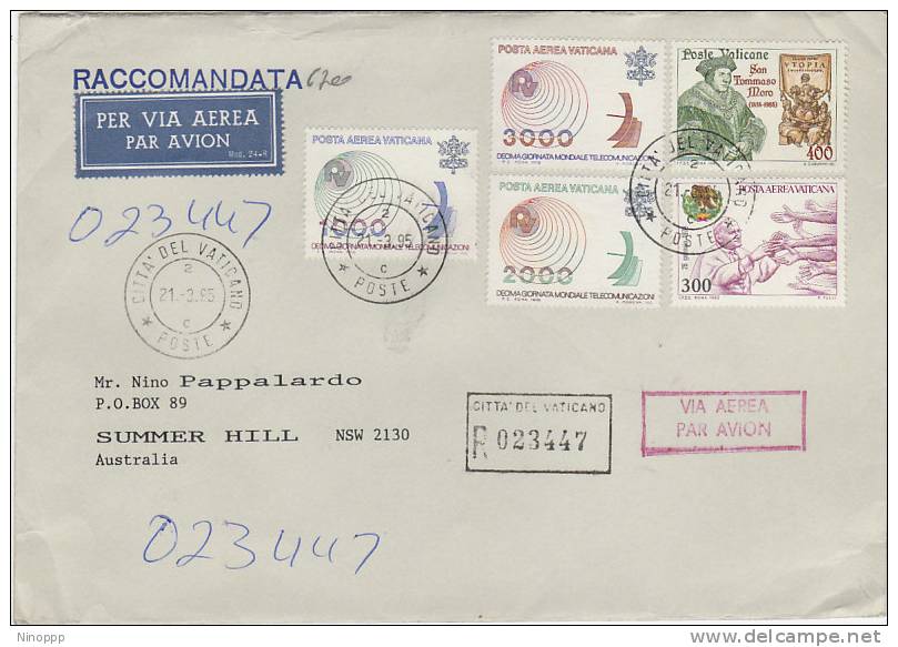 Vatican City-1995 Registered Cover Sent To Australia - Gebraucht