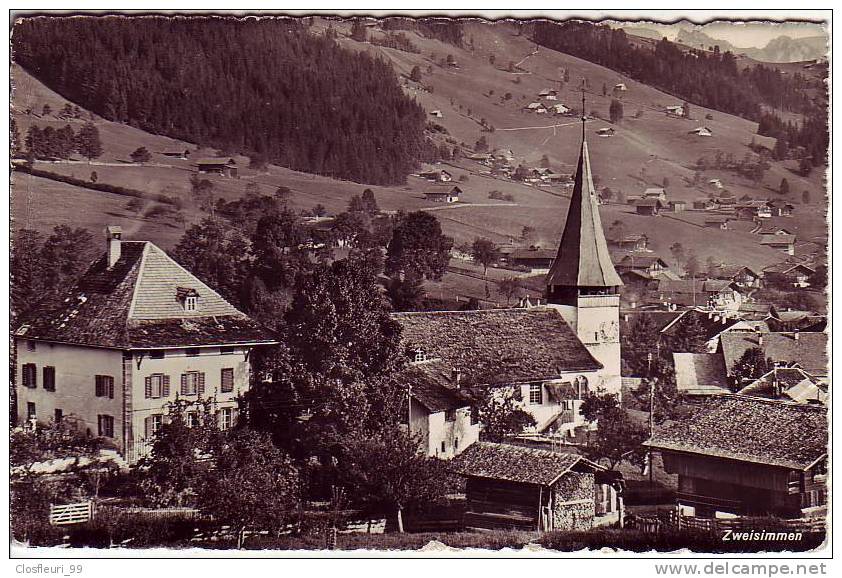 Früher,  Zweisimmen Im 1943 / Schönes Kleines Dorf ! Dieser Ansicht Ist Heute Verschwunden - Zweisimmen