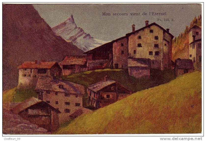 Splügen, Graubünden , Grisons / 1920 Ansicht Des Dorfers Von Einem Maler - Splügen