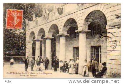 (1996)  Castéra-les-Bains, Les Baigneurs Devant Les Thermes - Castera