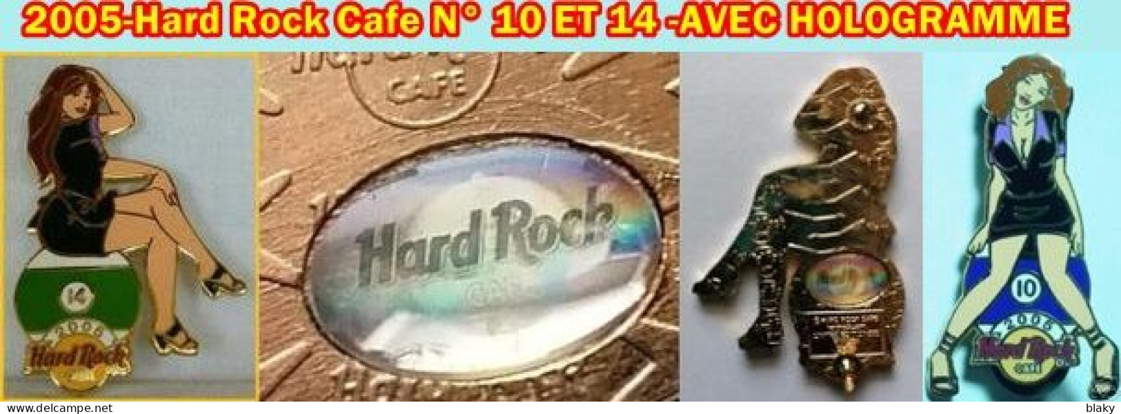 2  Hard Rock Cafe POOL BALL Series #10 ET 14  Girl Pin EDITION LIMITEE A 300 EXEMPLAIRES - Biljart