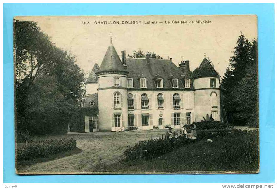 B - 45 - CHATILLON COLIGNY - Le Château De Malvoisin - Chatillon Coligny