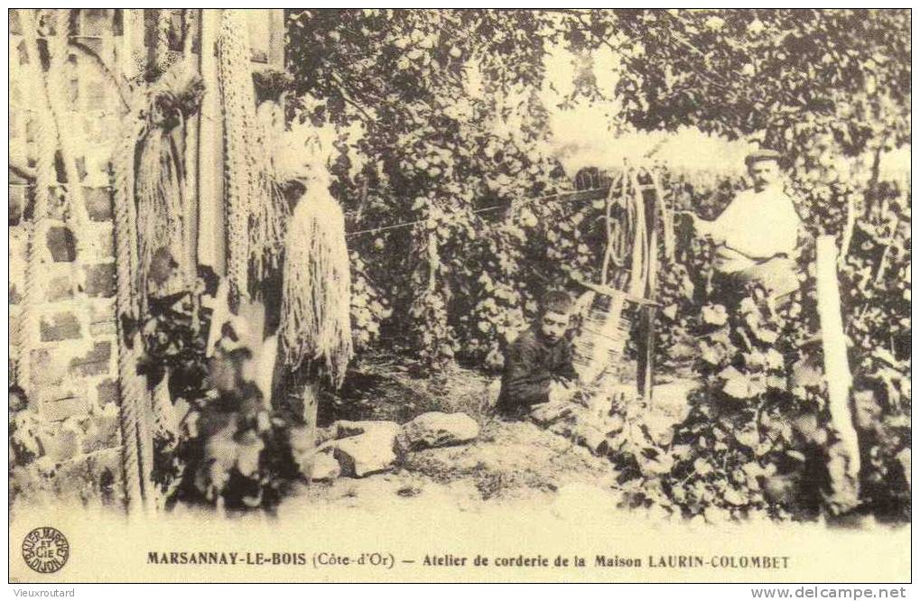 CPA. REPRO.  MARSANNAY LE BOIS. ATELIER DE CORDERIE DE LA MAISON LAURIN COLOMBET. - Industrial