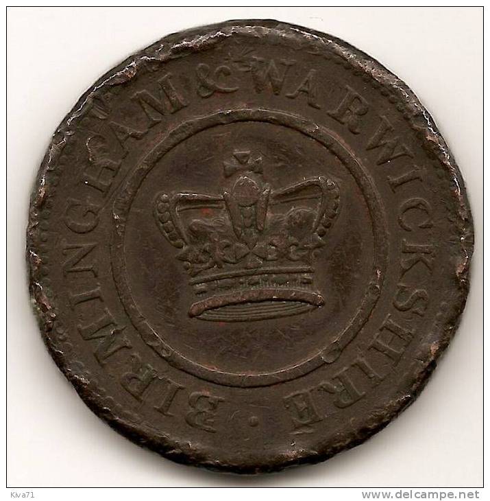 **pas Courant** 1 Penny "  Grande-Bretagne"  BIRMINGHAM 1812 - C. 1 Penny