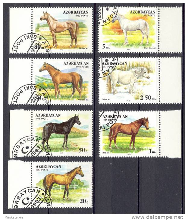 Azerbaijan Mi. 79-85 Horses Pferden 1993 - Aserbaidschan