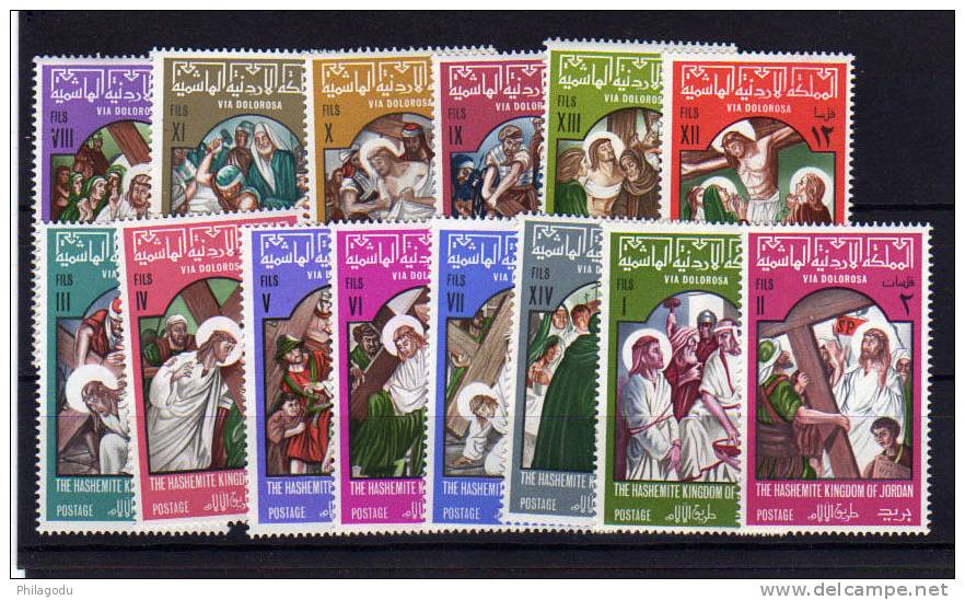 Jordanie 1966, Le Chemin De Croix De Jésus-Christ,  ++parfait Neuf Sans Charnière ++Postfrich++Mint N.H. - Paintings